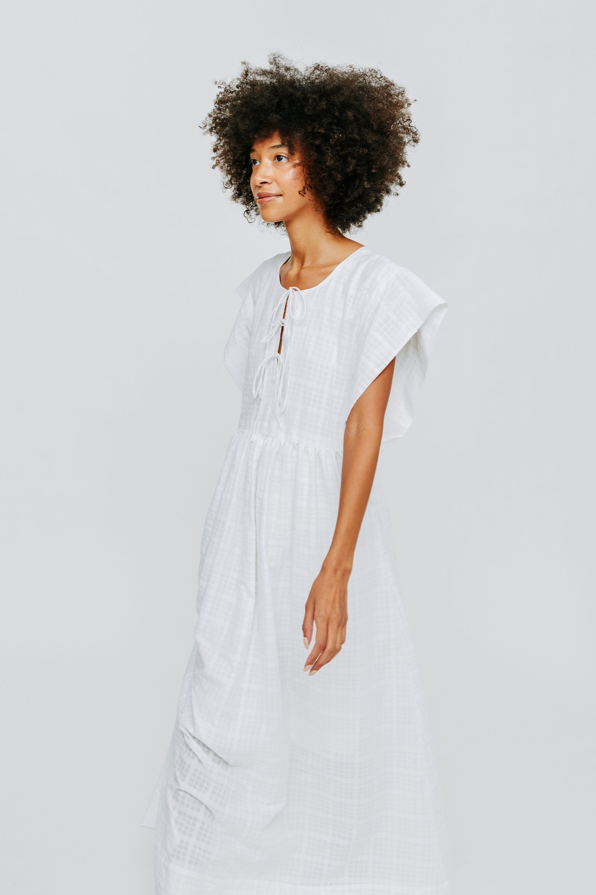 cotton white caftan coverup dress – MIRTH